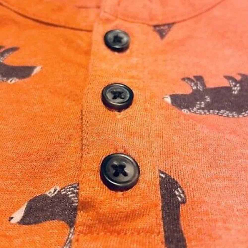 NWT OLD NAVY Boys Bear Print Henley